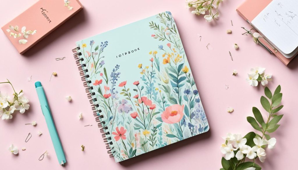 Cute floral notebook